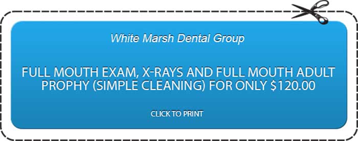 Full mouth exam, x-rays and full mouth adult prophy (simple cleaning) for only $120