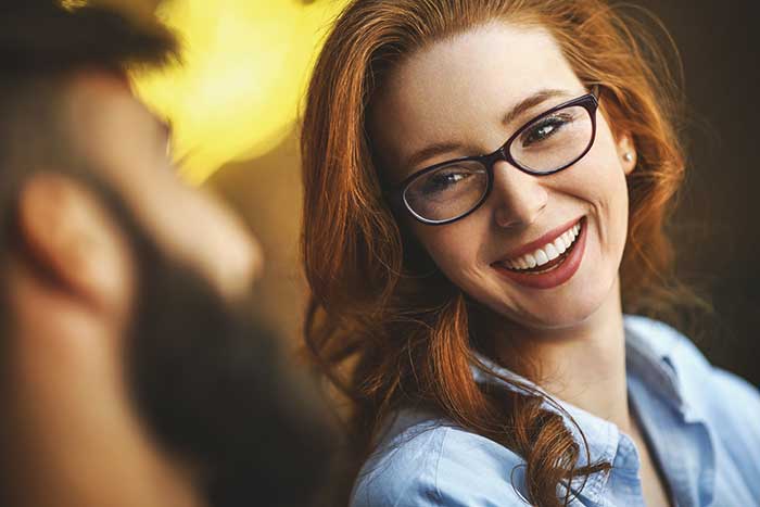 Women smiling